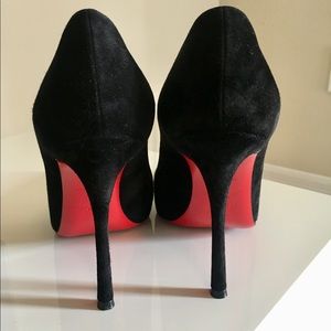Christian Louboutin So Kate Black Suede Pumps